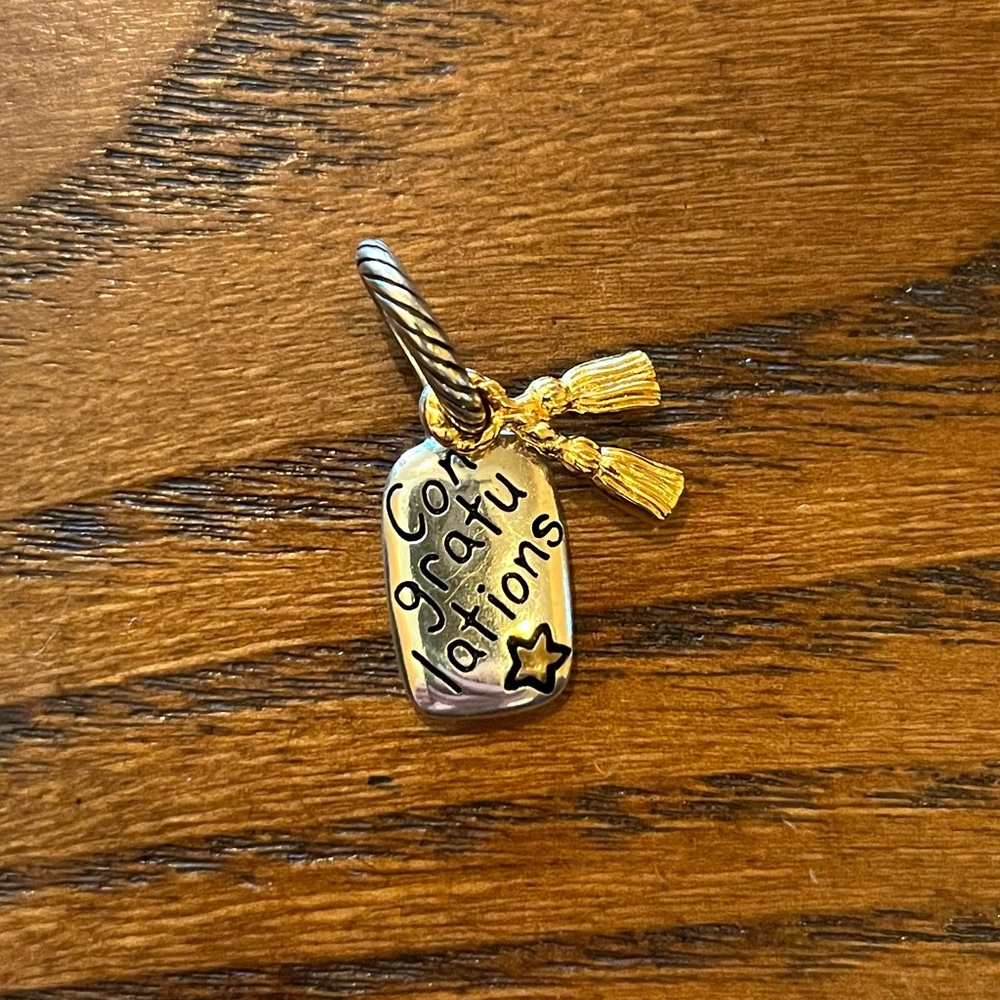 Silver graduation pendant